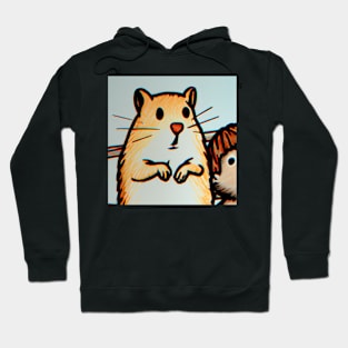 cute yellow mouse painting Hoodie